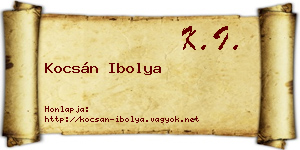 Kocsán Ibolya névjegykártya